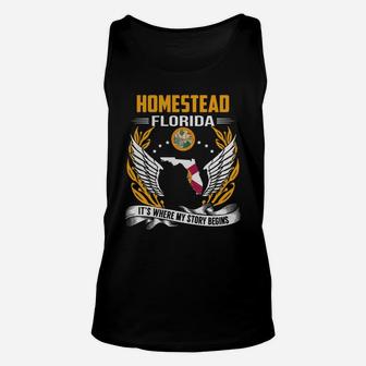 Homestead Florida Its Where My Story Begins Unisex Tank Top - Thegiftio UK
