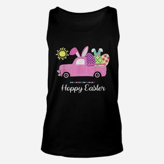 Hoppy Easter Spring Happy Easter Bunny Unisex Tank Top | Crazezy