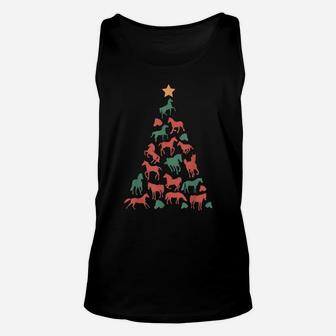 Horse Christmas Tree Merry Horsemas Cute Unisex Tank Top | Crazezy DE