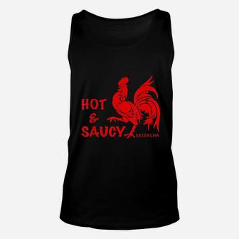 Hot And Saucy Sriracha Rooster Unisex Tank Top - Thegiftio