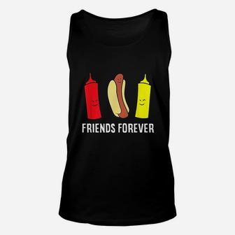 Hot Dog Ketchup Mustard Friends Forever Cute Hotdog Unisex Tank Top | Crazezy CA