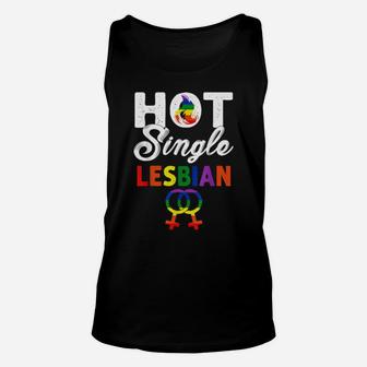 Hot Single Lesbian Lesbian Pride Lgbt Flag Gay Unisex Tank Top - Monsterry DE