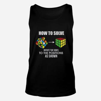 How To Solve Puzzle Cube Funny Cubing Unisex Tank Top | Crazezy