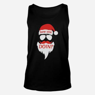 How You Doin Santa - Funny Merry Christmas Unisex Tank Top | Crazezy CA