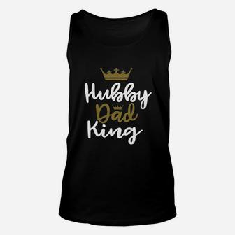 Hubby Dad King Or Wifey Mom Queen Funny Couples Cute Matching Unisex Tank Top | Crazezy DE