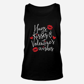 Hugs Kisses And Valentines Wishes Unisex Tank Top | Crazezy CA