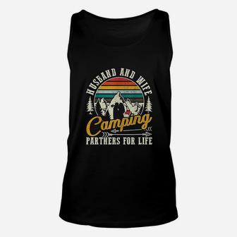 Husband And Wife Camping Partners For Life Unisex Tank Top | Crazezy AU