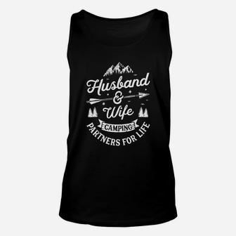 Husband And Wife Camping Partners For Life Unisex Tank Top | Crazezy DE
