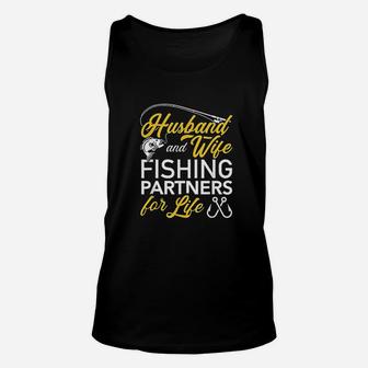 Husband And Wife Fishing Partners For Life Unisex Tank Top | Crazezy CA