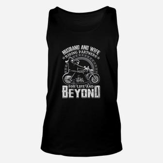 Husband And Wife Riding Partners For Life And Beyond Unisex Tank Top | Crazezy CA