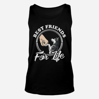 Husky Lover Design "Best Friends For Life" Funny Husky Unisex Tank Top | Crazezy AU