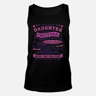 I Am A Lucky Daughter Christmas Gift From Dad Funny Daughter Unisex Tank Top | Crazezy DE