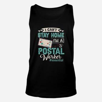 I Am A Postal Worker Funny Mailman Essential Mail Lady Quote Unisex Tank Top - Thegiftio UK