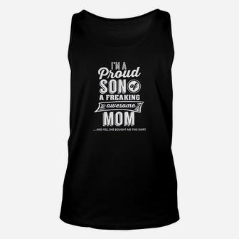 I Am A Proud Son Of A Freaking Awesome Unisex Tank Top | Crazezy AU