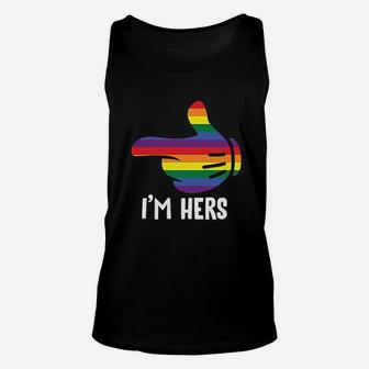 I Am Hers Rainbow Unisex Tank Top | Crazezy CA