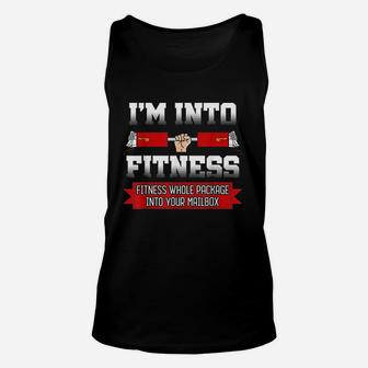 I Am Into Fitness Postal Worker Gym Lover Unisex Tank Top - Thegiftio UK