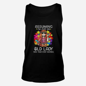 I Am Just An Old Lady Was Your First Mistake Unisex Tank Top | Crazezy