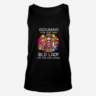I Am Just An Old Lady Was Your First Mistake Unisex Tank Top - Thegiftio