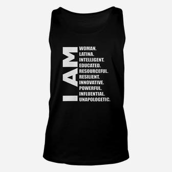 I Am Latina Intelligent Educated Unapologetic Unisex Tank Top - Thegiftio