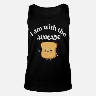 I Am With The Avocado Unisex Tank Top - Monsterry UK