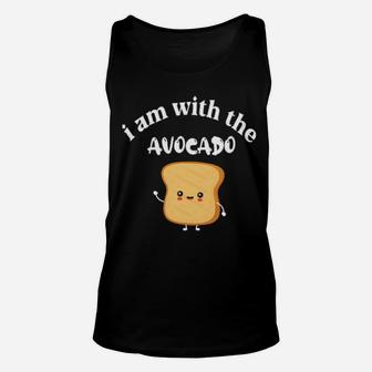 I Am With The Avocado Unisex Tank Top - Monsterry