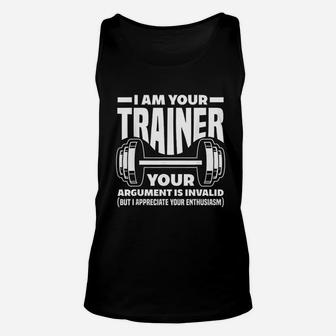 I Am Your Trainer Gym Personal Trainer Coach Unisex Tank Top | Crazezy UK