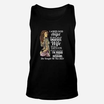 I Asked God For An Funny Wife Woman Unisex Tank Top | Crazezy