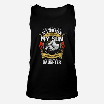 I Asked God To Make Me A Better Son Unisex Tank Top - Monsterry DE