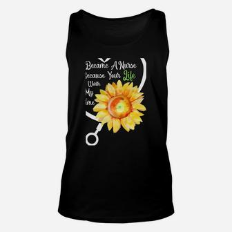 I Became A Nurse Because Your Life Is Worth My Time Unisex Tank Top | Crazezy