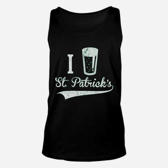 I Beer Saint Patricks Day Funny St Patty Drinking Shamrock Irish Unisex Tank Top | Crazezy CA