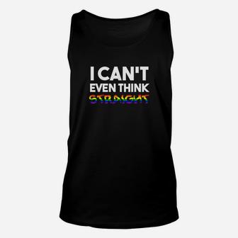 I Cant Even Think Straight Gay Pride Lgbtq Trans Unisex Tank Top - Monsterry DE