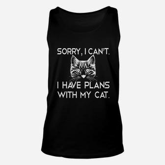 I Cant I Have Plans With My Cat Unisex Tank Top | Crazezy CA