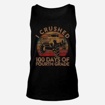 I Crushed 100 Days Of Fourth Grade Happy 100Th Day School Unisex Tank Top | Crazezy