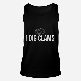 I Dig Clams Unisex Tank Top - Thegiftio