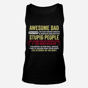 I Get My Attitude From My Dad Unisex Tank Top | Crazezy