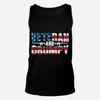 I Have Two Titles Veteran And Grumpy And I Rock Them Both Unisex Tank Top | Crazezy DE