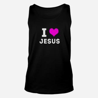 I Heart Love Jesus Christian Faith Witness Fitted Unisex Tank Top - Thegiftio