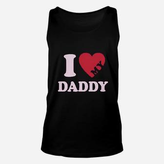 I Heart Love My Daddy Boy Girl Gift For Father Kids Unisex Tank Top | Crazezy UK