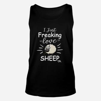 I Just Freaking Love Sheep Unisex Tank Top | Crazezy
