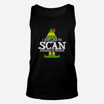 I Just Like To Scan Unisex Tank Top | Crazezy AU