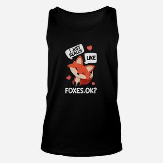 I Just Really Like Foxes Unisex Tank Top - Thegiftio UK