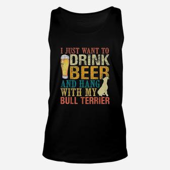 I Just Want To Beer And Hang With My Bull Unisex Tank Top | Crazezy CA