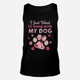 I Just Want To Hang With My Dog Unisex Tank Top - Monsterry CA