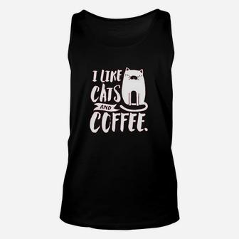 I Like Cats And Coffee Unisex Tank Top | Crazezy AU