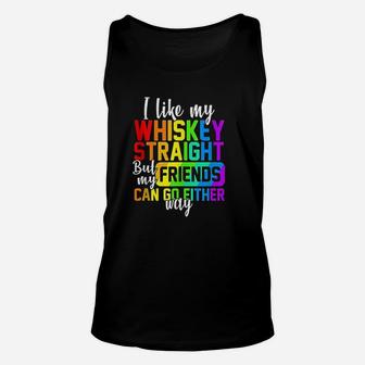 I Like My Straight But My Friends Can Go Either Way Unisex Tank Top | Crazezy AU
