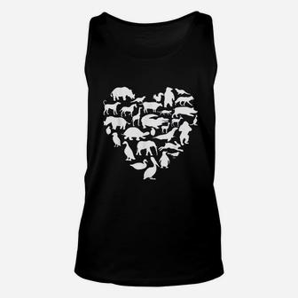 I Love Animals Zoo Keeper For Zoo Workers And Staff Unisex Tank Top - Thegiftio UK
