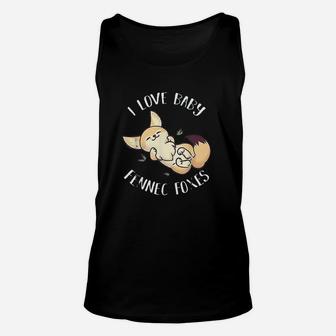 I Love Baby Fennec Foxes Cute Fox Unisex Tank Top - Thegiftio UK