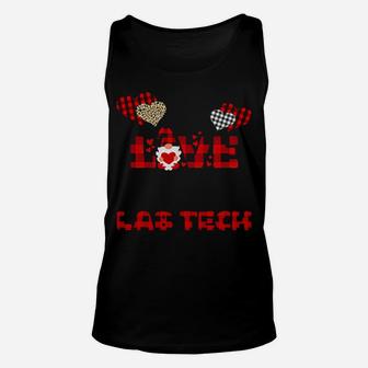 I Love Being A Lab Teach Gnome Valentine Unisex Tank Top - Monsterry CA