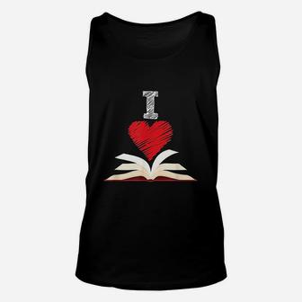 I Love Books Unisex Tank Top | Crazezy