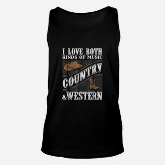 I Love Both Country & Western Music Unisex Tank Top | Crazezy UK